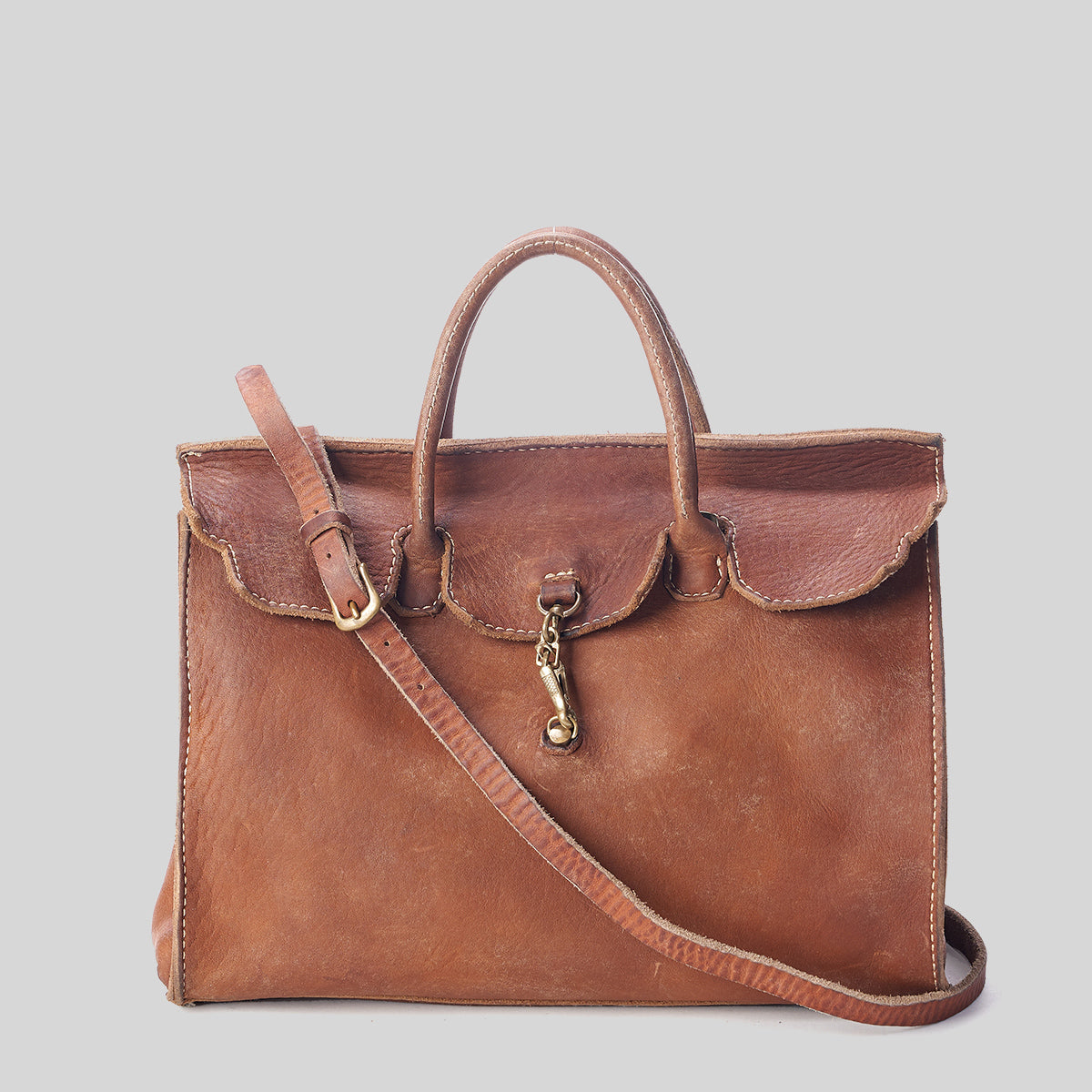 Stone Washed Satchel No. 930 (Chestnut) W11931-CH