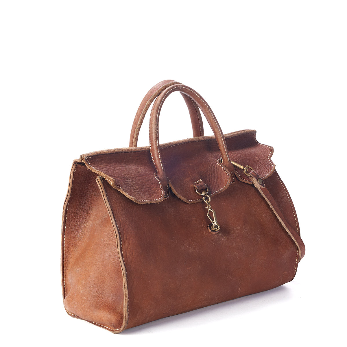 Stone Washed Satchel No. 930 (Chestnut)