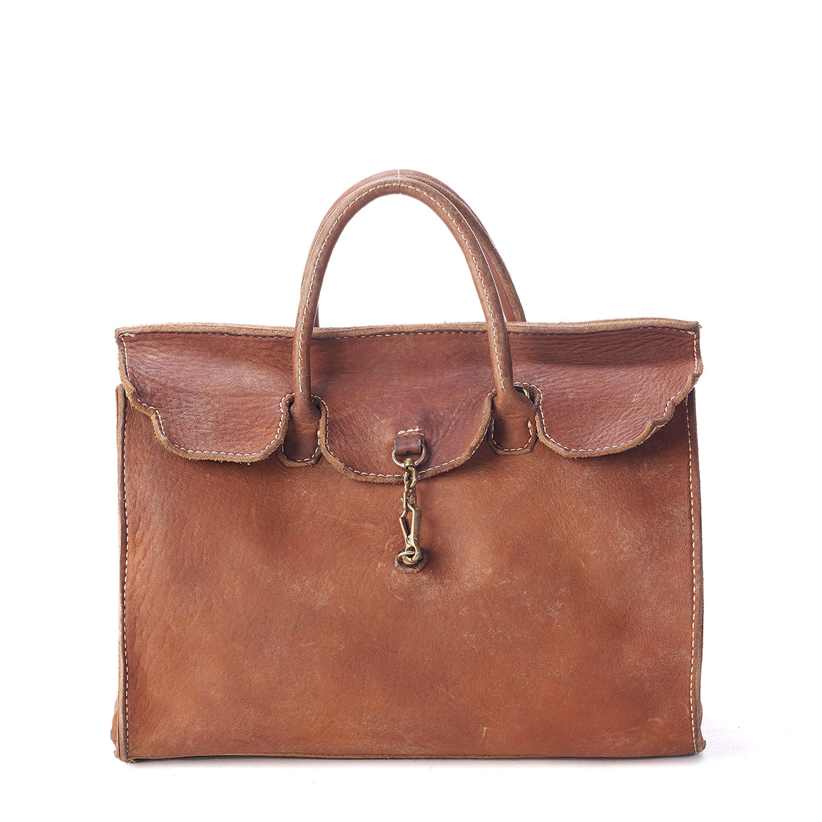 Stone Washed Satchel No. 930 (Chestnut) — Coronado Leather