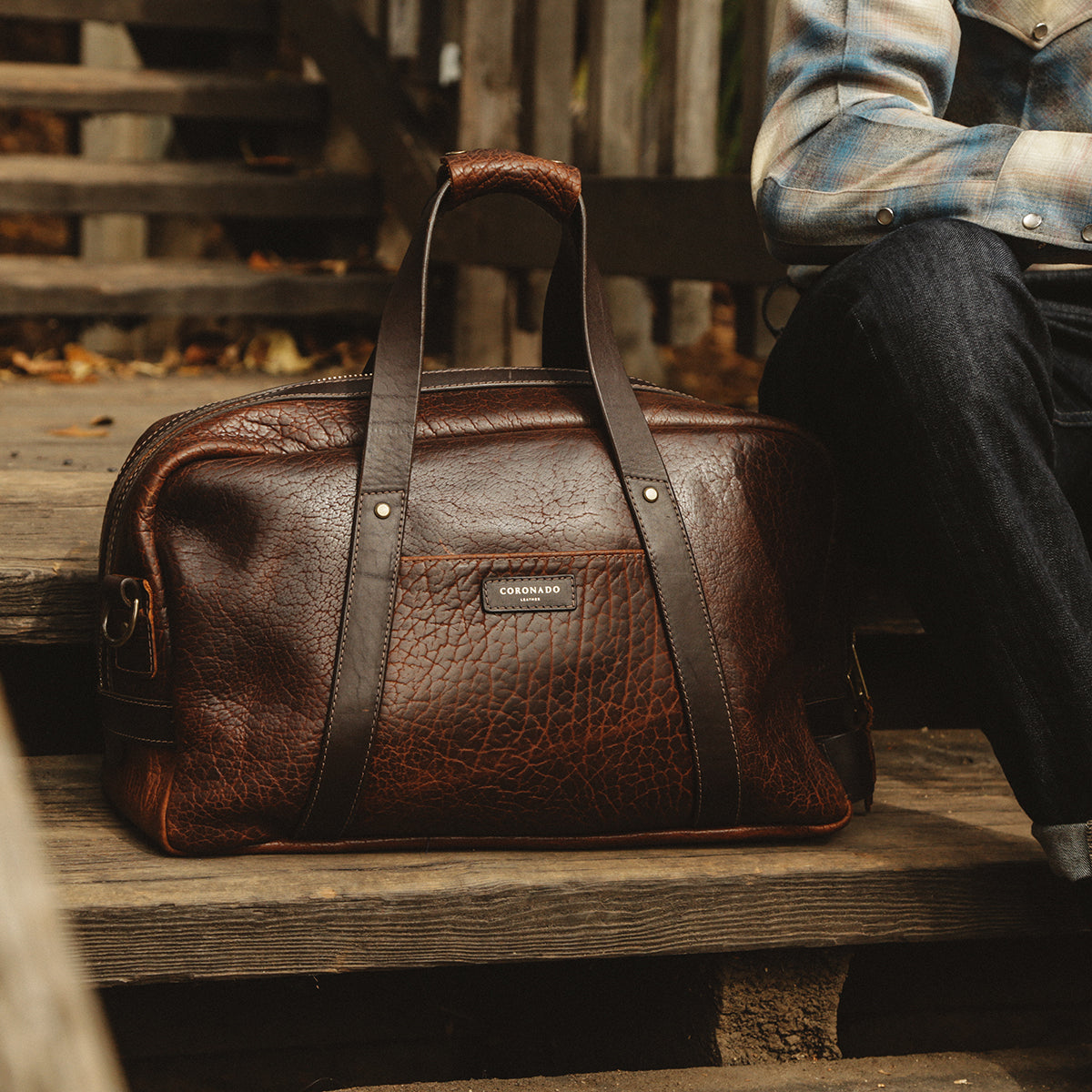 Bison leather weekender Clearance